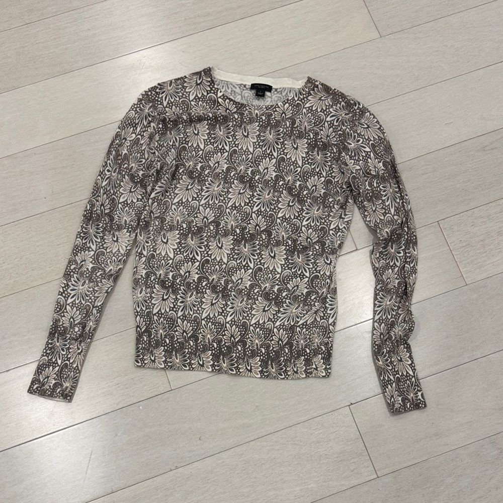 Ann Taylor Floral Print Thin Sweater